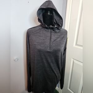Russell Training Fit Size M(38-40) Men's Dri-Power 360 Black/Gray Hoodie Pullove